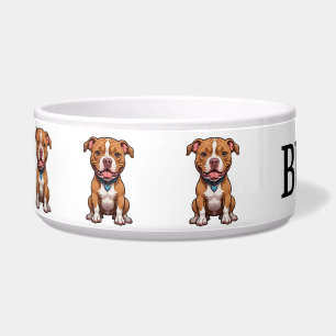 Niedlicher Cartoon Bulldog personalisieren Napf