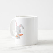 Niedlicher Cartoon Bunny Carrot Kaffeetasse (Vorderseite Links)