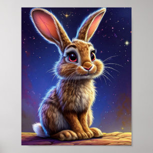 Niedlicher Cartoon Bunny Poster
