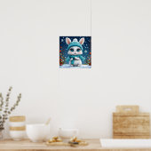 Niedlicher Cartoon Bunny Poster (Küche)