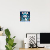 Niedlicher Cartoon Bunny Poster (Heimbüro)