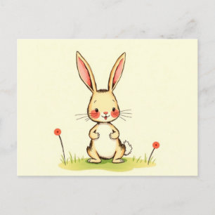 Niedlicher Cartoon Bunny Postkarte
