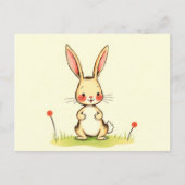 Niedlicher Cartoon Bunny Postkarte (Vorderseite)