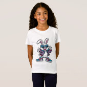 Niedlicher Cartoon Bunny Rabbit T-Shirt für Tierfr (Vorne ganz)