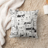 Niedlicher Cartoon Bunny Rabbits Viele Bunnies Kissen (Decke)