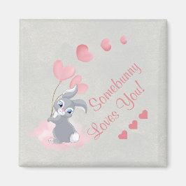 Niedlicher Cartoon Bunny Valentine Magnet