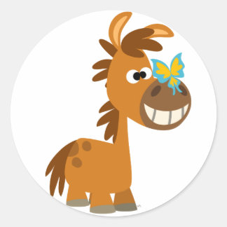 Niedlicher Cartoon Butterfly Pony Sticker