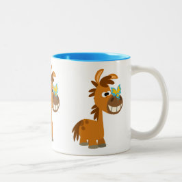 Niedlicher Cartoon Butterfly Pony Zweifarbige Tasse
