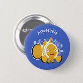 Niedlicher Cartoon Button (Vorne & Hinten)