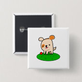 Niedlicher Cartoon Button (Vorne & Hinten)