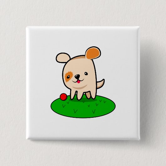 Niedlicher Cartoon Button (Vorderseite)