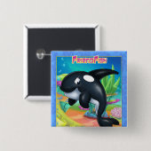 niedlicher Cartoon Button (Vorne & Hinten)