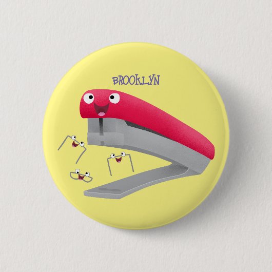 Niedlicher Cartoon Button (Vorderseite)