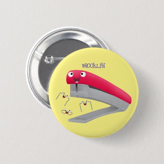 Niedlicher Cartoon Button (Vorne & Hinten)