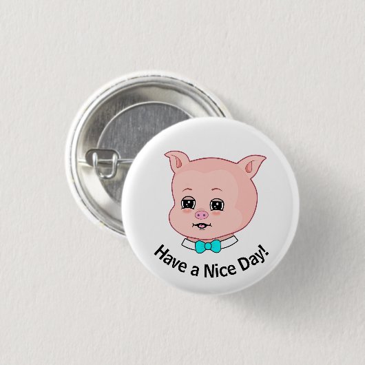Niedlicher Cartoon Button (Vorne & Hinten)