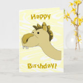 Niedlicher Cartoon Camel. Geburtstag Karte (Gelbe Blume)