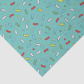 Niedlicher Cartoon Candy Sprinkles Blau Seidenpapier (Ausschnitt)