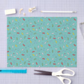 Niedlicher Cartoon Candy Sprinkles Blau Seidenpapier (Handwerk)