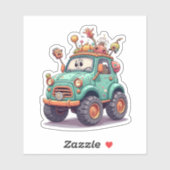 Niedlicher Cartoon Car Sticke Aufkleber (Blatt)