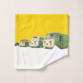 Niedlicher Cartoon Cars Lineup Badhandtuch Set (Waschlappen)