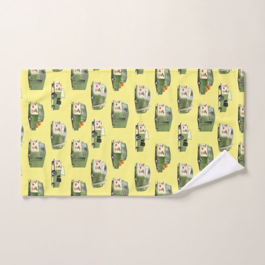 Niedlicher Cartoon Cars Lineup Badhandtuch Set (Handtuch)