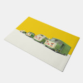 Niedlicher Cartoon Cars Lineup Fußmatte (Schrägansicht)