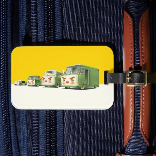 Niedlicher Cartoon Cars Lineup Gepäckanhänger (Vorderseite Insitu 4)