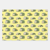 Niedlicher Cartoon Cars Lineup Geschenkpapier Set (Vorderseite 2)