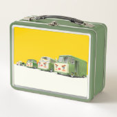 Niedlicher Cartoon Cars Lineup Metall Brotdose (Vorderseite)