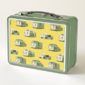 Niedlicher Cartoon Cars Lineup Metall Brotdose (Rückseite)