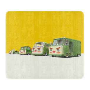 Niedlicher Cartoon Cars Lineup Schneidebrett
