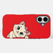 Niedlicher Cartoon Cat Flüchtige Blick iPhone 16 F Case-Mate iPhone Hülle (Rückseite (Horizontal))