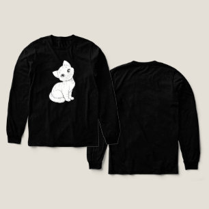 Niedlicher Cartoon Cat Line Art - Adorable Kitty I Tri-Blend Shirt