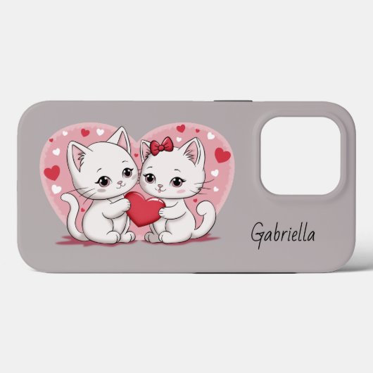 Niedlicher Cartoon Cat Lovers Herzlich Willkommen Case-Mate iPhone Hülle (Rückseite (Horizontal))