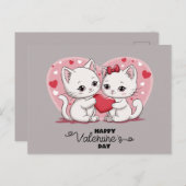 Niedlicher Cartoon Cat Lovers Herzlich Willkommen Postkarte (Vorne/Hinten)