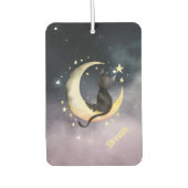 Niedlicher Cartoon Cat on Moon Autolufterfrischer (Vorderseite)