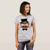 Niedlicher Cartoon Cat Señor Gato Handlebar Mustac T-Shirt (Vorne ganz)