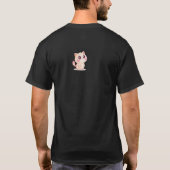 Niedlicher Cartoon Cat Sprichwort Hallo T-Shirt (Rückseite)