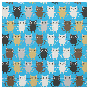 Niedlicher Cartoon Cats Baby Kinderzimmer Kinderzi Stoff