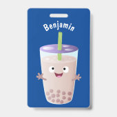 Niedlicher Cartoon-Charakter Ausweis (Rückseite)