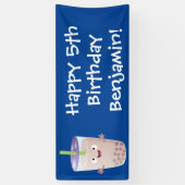 Niedlicher Cartoon-Charakter Banner (Vertikal)