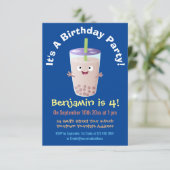 Niedlicher Cartoon-Charakter Einladung (Stehend Vorderseite)