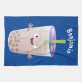 Niedlicher Cartoon-Charakter Geschirrtuch (Horizontal)