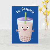 Niedlicher Cartoon-Charakter Karte (Gelbe Blume)