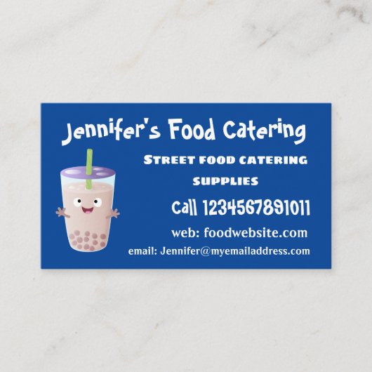 Niedlicher Cartoon-Charakter Visitenkarte (Vorderseite)