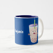 Niedlicher Cartoon-Charakter Zweifarbige Tasse (VorderseiteRechts)