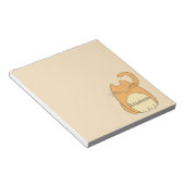 Niedlicher Cartoon Chat-Name | Beige Notizblock (angewinkelt)