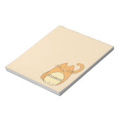 Niedlicher Cartoon Chat-Name | Beige Notizblock (Rotiert)