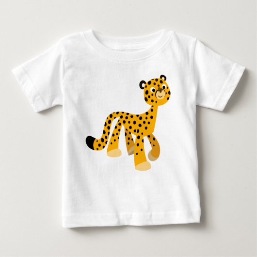 Niedlicher Cartoon Cheetah Baby T - Shirt (Vorderseite)