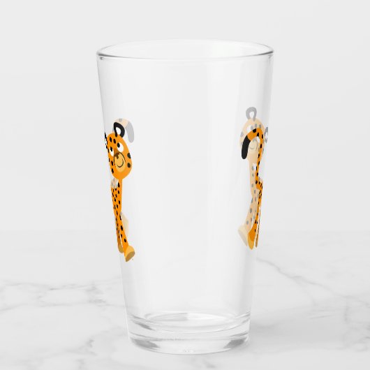Niedlicher Cartoon Cheetah Glas (Rechts)